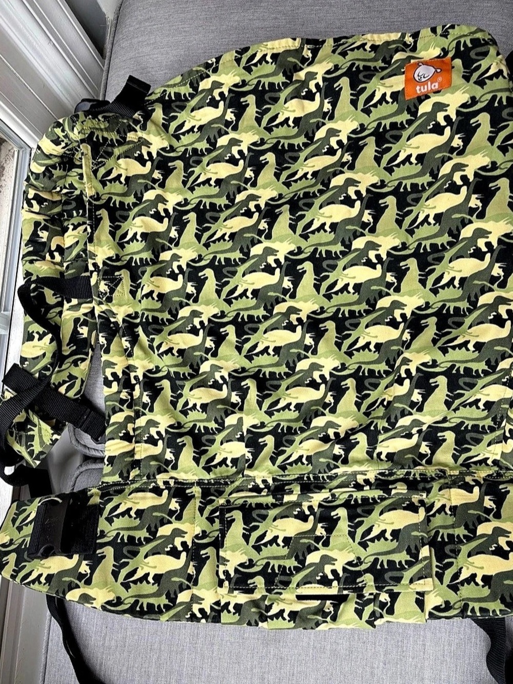 Tula Toddler Carrier Dinosaur Camo Green